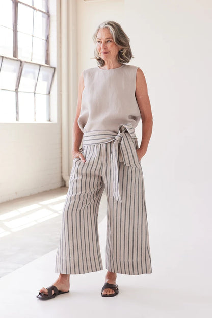 The Oliver Pull on Pant | Navy Stripe