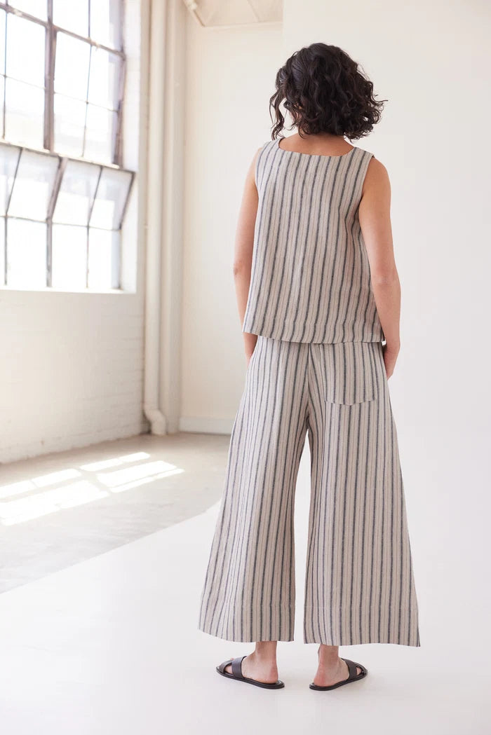 The Oliver Pull on Pant | Navy Stripe
