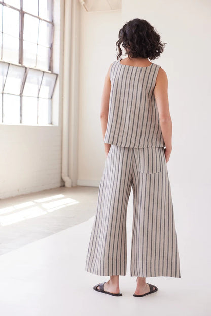 The Oliver Pull on Pant | Navy Stripe