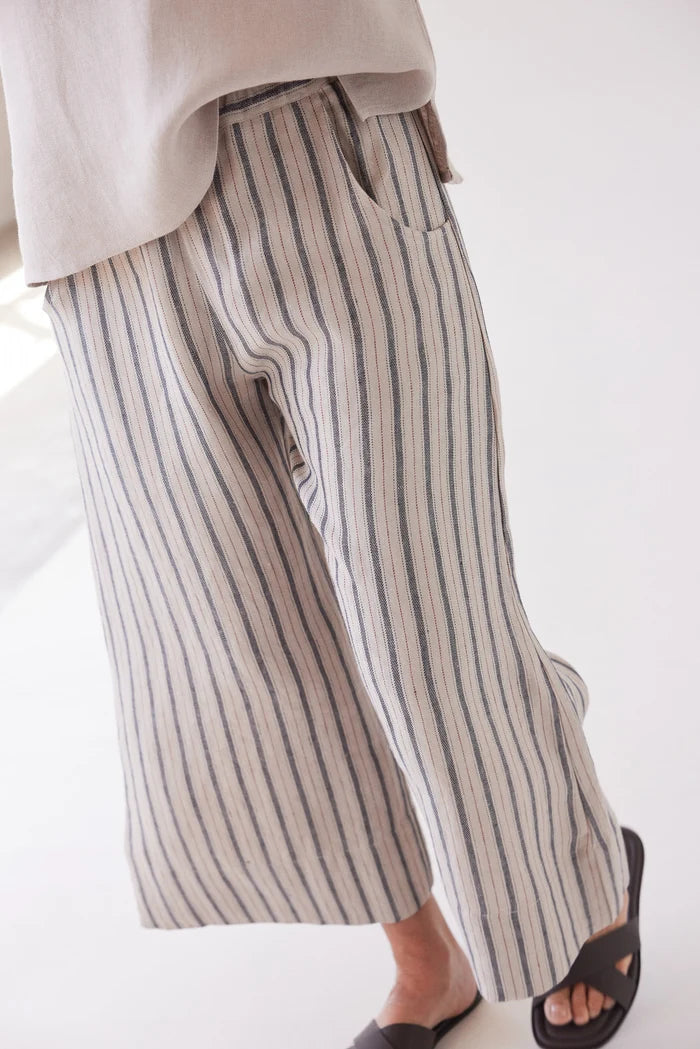 The Oliver Pull on Pant | Navy Stripe