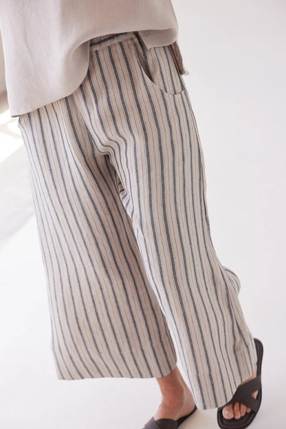The Oliver Pull on Pant | Navy Stripe