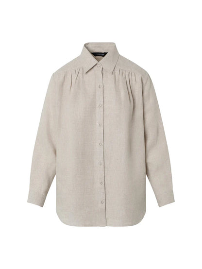The Rebecca Shirt in Natural Linen